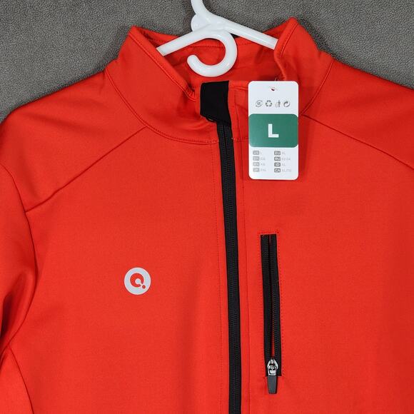 Przewalski Cycling Bike Jacket sz L Men Red Gray Reflective Full Zip Pockets NEW - Picture 7 of 13